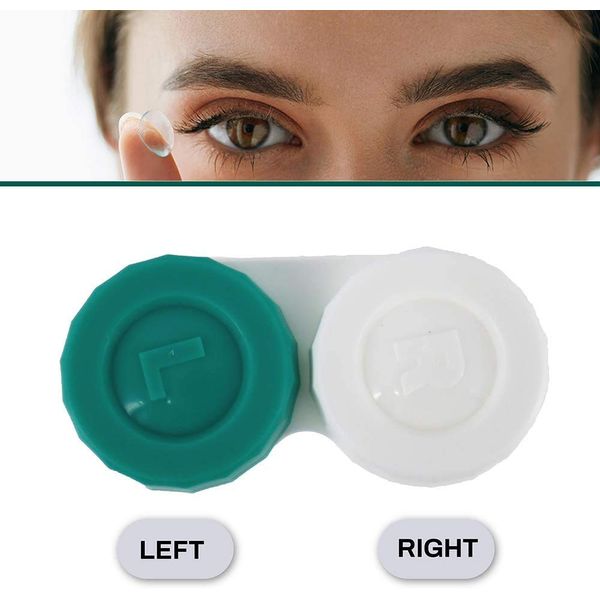 Sports Vision's Contact lens Cases - Flat Design Colorful Contact Lens Box Left/Right Eyes Holder Container, Outdoor Mini Contact Lens Storage case 6 Pieces Made in the UK Screw Top