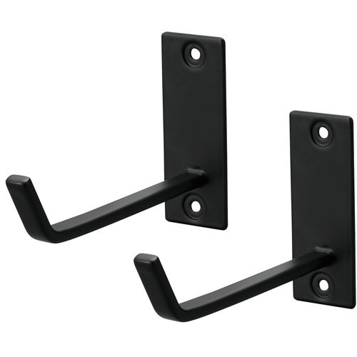 Yamazaki 4091 Gypsum Board Tweezers & Wood Screws Included, Wall Mount Yoga Mat Hanger, Black, Approx. W1.3 x D 5.3 x H 3.1 inches (3 x 13.5 x 8 cm), Tower Training Mat, Storage, No Conspicuous Hole