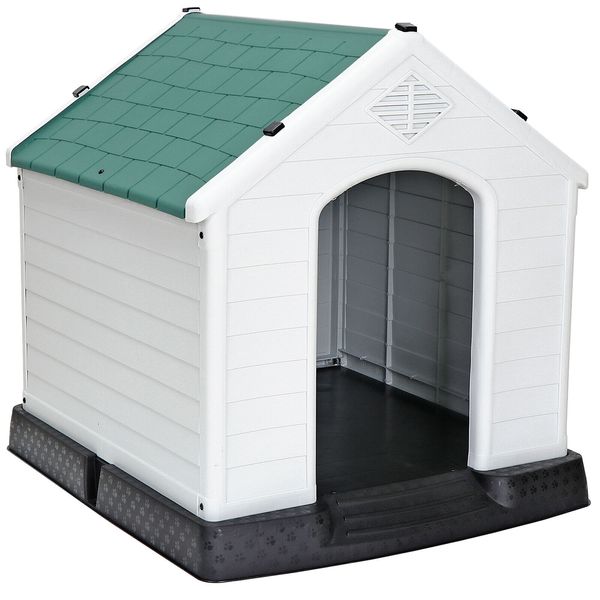 Dog House 26 x 28 x 28" Indoor Outdoor Dog Pet Shelter Weather Resistant Green