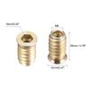 Sourcing Map M6x20 Threaded Insert Nuts for Wood 20pcs