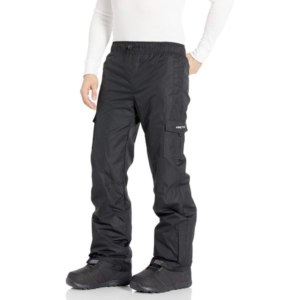 Arctix Men's Sentinel Pull Over Fleece-Lined Cargo Snow Pants, Black, XX-Large/32" Inseam