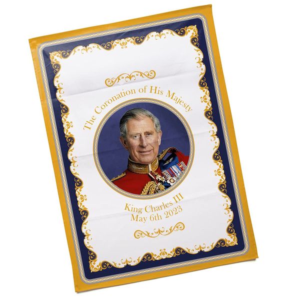 Lesser and Pavey King Charles III Coronation Commemorative Tea Towel