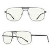 RB.Pilot Reading Glasses for Men Square Double Bridge Blue Light Blocking Computer Readers (grayness, 2.25)