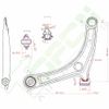 1PC Front Lower Left Control Arm Fits 2007-2012 2013 2014 Jeep Compass Patriot