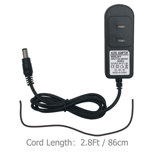 EIKS AC to DC 9V 1.5A Power Supply Adapter with 5.5mm x 2.1mm Connector Plug for Android Tablets Webcam Routers Toys Recorder Bluetooth Speaker