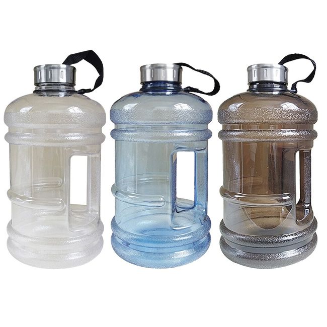 2.2L Large Capacity Sports Water Bottle Gym Drinking Water Bottle Camping  Cup Portable Outdoor Big Bottle (Black )