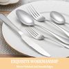 Flatware Set Stainless Steel Silverware Cutlery Tableware 50 Piece Service for 1
