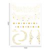 18 Pack Face Tattoo Sticker Metallic Shiny Temporary Face Tattoos Golden and Silvery Glitter Face Forehead Eyebrow Decoration Face Art for Women Girls Christmas Halloween Dancer Costume Parties