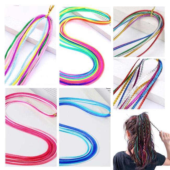 Haargummi Zum Flechten 31pcs Haare Flechten Kinder Haare Accessoires Modisches Haar DIY und buntes Haargeflechtseil für Mädchen Frauen auf Partys (6 Arten)