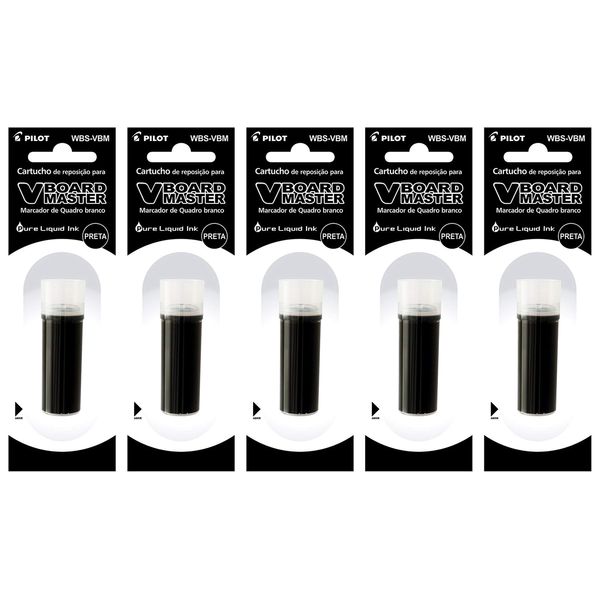PILOT Refill für V BOARD MASTER (5 Nachfüller, Schwarz)