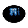 Blue Tooth Molar Toothbrush, Dentist, Teeth Brushing PopSockets Standard PopGrip