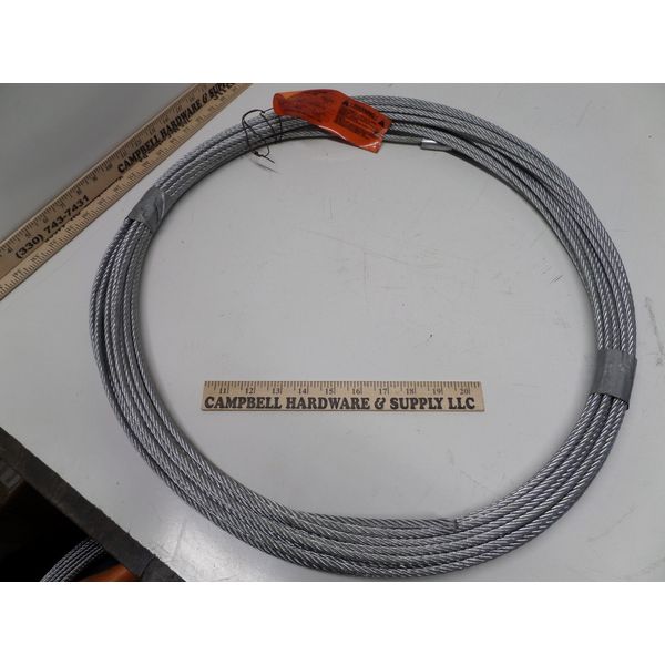 Galvanized Winch Wire Line Pull Cable Choker with Thimble Eye GAC 1/4 x 100'