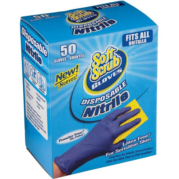 '47 Big TIME Products Soft Scrub 50 Count Disposable Nitrile Gloves