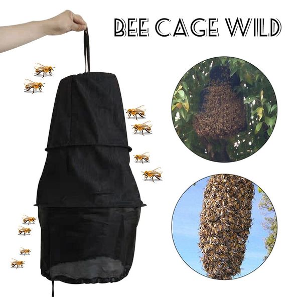 Beekeeping Material Bee Hive Honeycomb Tool Cage Thick Breathable Autumn Catch Tool Garden Supplies 3 Layers Bee Collecting Cage, Single Option