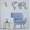 keluly World Map Steel Wall Decoration, Black