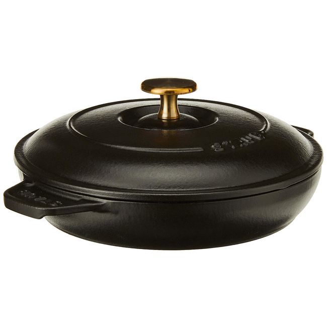 Staub 11 Cast Iron Crepe Pan with Spreader & Spatula | Matte Black