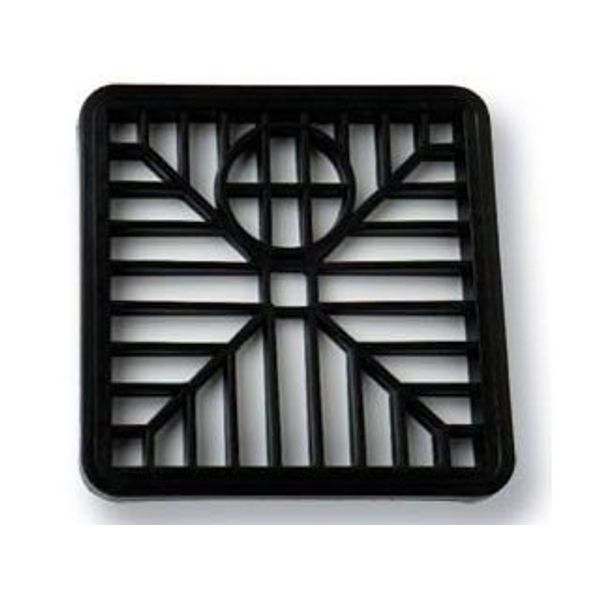 Black Plastic Gulley Grid Square Drain Cover 15cm - 6"