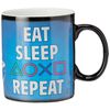 GB eye Playstation Sleep Repeat Heat Change Mug