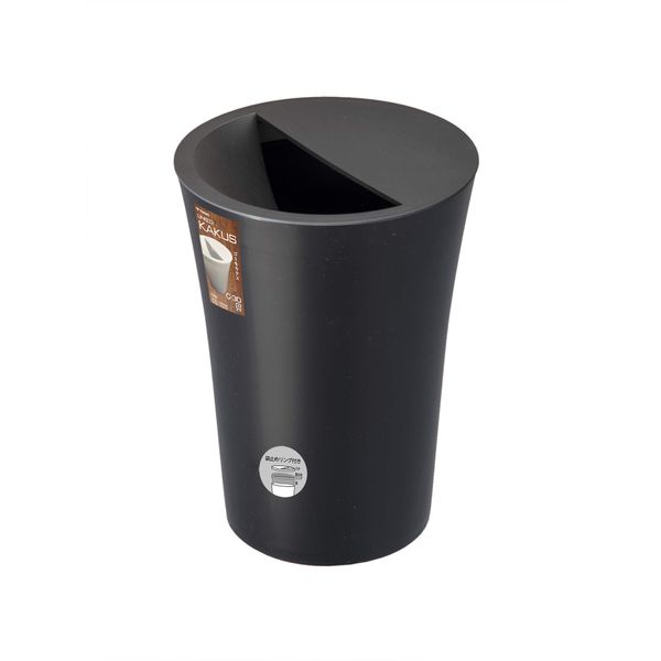 Shinki Synthetic Dragonfly Unide Caxes Trash Can Not Show Trash 2.9 gal (7.3 L), Black, Width 8.7 x Depth 8.7 x Height 11.8 inches (22 x 22 x 30 cm), Lid Included C-30, Made in Japan