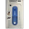 MONET Universal Phone Grip + Kickstand with Adjustable Strap (Blue, Solid)