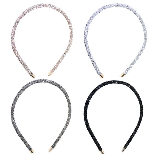 4 Stück Haarschmuck, Modische Haarreife, Strass Elastisches Haarband, Rutschfeste Zinken Stirnband für Mädchentanzen, Party, Alltagskleidung, Arbeit