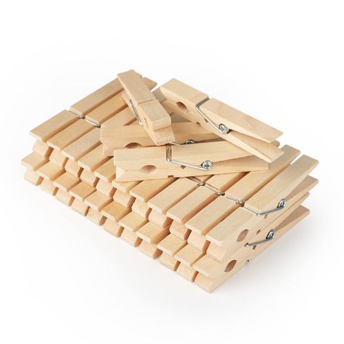jijAcraft Wooden Pegs, Clothes Pegs for Washing Line Pack of 100, 7.2CM Strong Clothes Pegs Laundry Pegs for Arts and DIY Crafts, Outdoor, Indoor