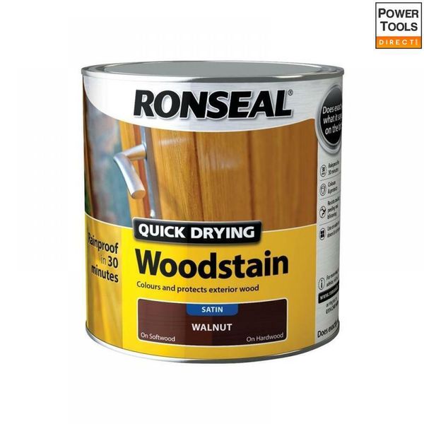 Ronseal Quick Drying Woodstain Satin Deep Mahogany 750ml