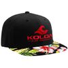 Koloa Surf-Classic Wave Logo Solid Snapback Hats-Red Hawaiian with Red Logo