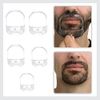 5 Pcs Beard Shaper, Goatee Mustache Grooming Styling Tool Set, Face Hair Styling Template for Man, Beard Guide Trimmer Template, Transparent