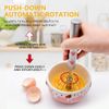 Stainless Steel Eggbeater,Egg Scrambler,Hand Mixer, Rotating Semi-Automatic E...