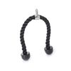 Triceps Rope Twisted Pull Down Rope with Non-Slip Handles - Biceps, Triceps, Cable Attachment - Black