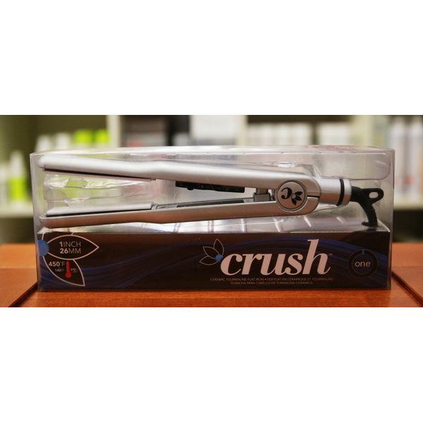 One Styling Crush Flat Iron Silver 1 inch New in Box
