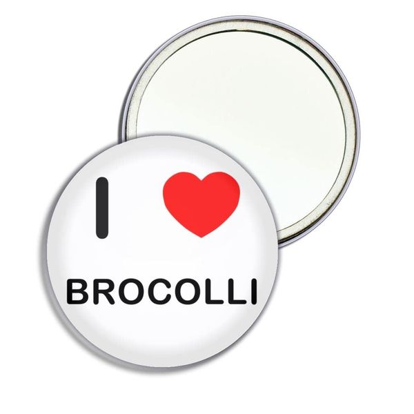 I Love Brocolli - 77mm Round Compact Mirror