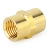 ChillWaves Brass Pipe Fitting, Hex Coupling 1/8" NPT Female x 1/8" NPT Female Thread Adapter(3-PACK)