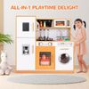 Kitchen Set for Kids, Pretend Kitchen Playset with Utensils, Sounds & Lights