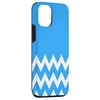 iPhone 13 Pro RETRO ZIGZAG CHEVRON PATTERN BLUE AND WHITE Case