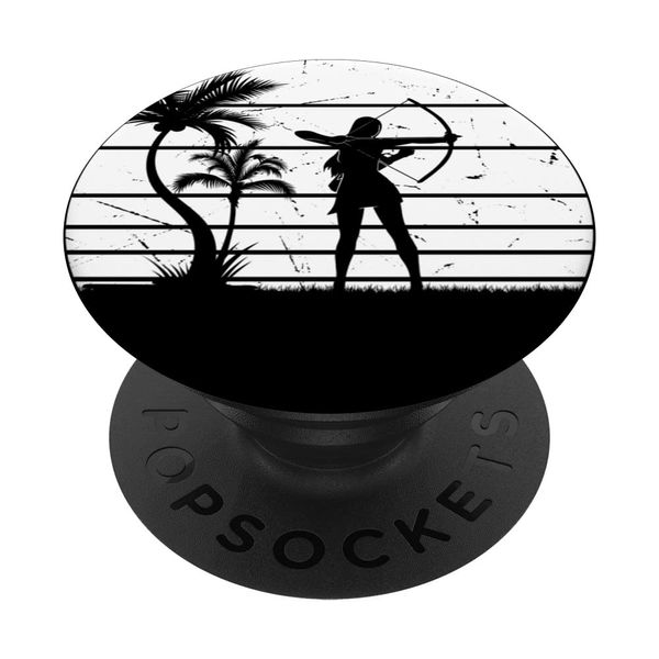 Archery Bow Arrow Archery - Sunset Archer Girl PopSockets Swappable PopGrip