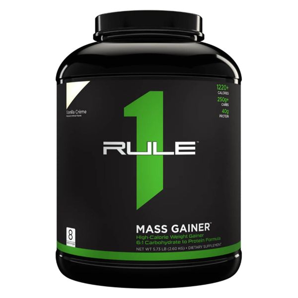 RULE 1 Mass Gainer 8 serv Vanilla Creme Mass Weight Gainer 5.73lb