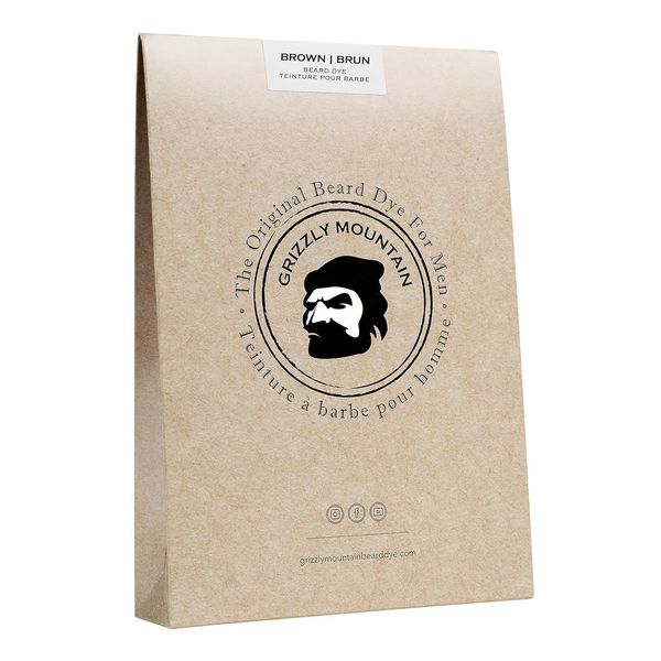 Tinte orgánico y natural para barba marrón