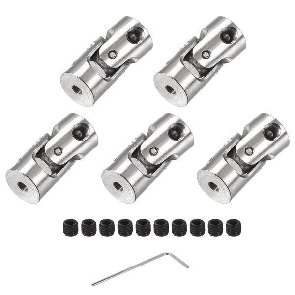 DMiotech 5pcs 2mm-2mm Rotatable Universal Steering Shaft U Joint Coupler Coupler Connector Motor for 3D Printer CNC Machine