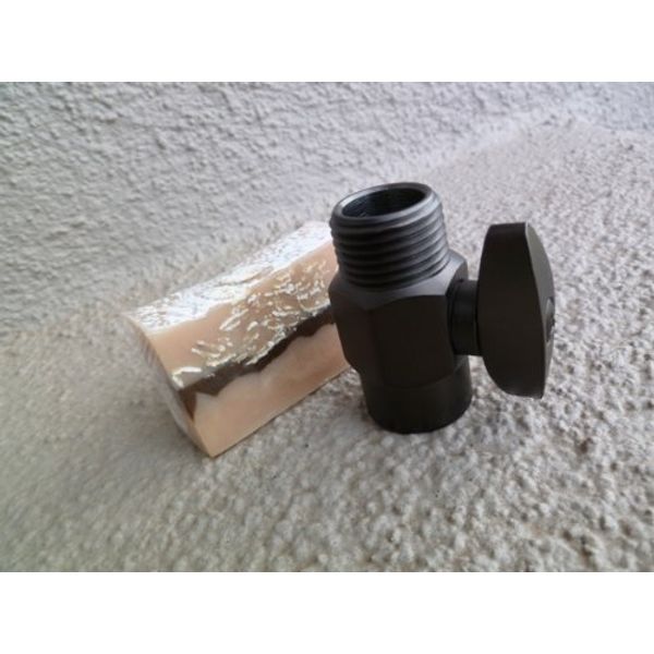 Brass Flow Control Valve with Handmade Soap (2 Piece Bundle) - Oil Rubbed Bronze