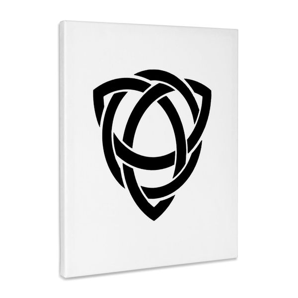 3dRose, Trinity Celtic Knot In Black, Museum Grade Canvas Wrap 8x10