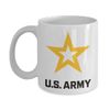 U.S. Army Coffee Mug - Gold Star Logo (White, 11oz)