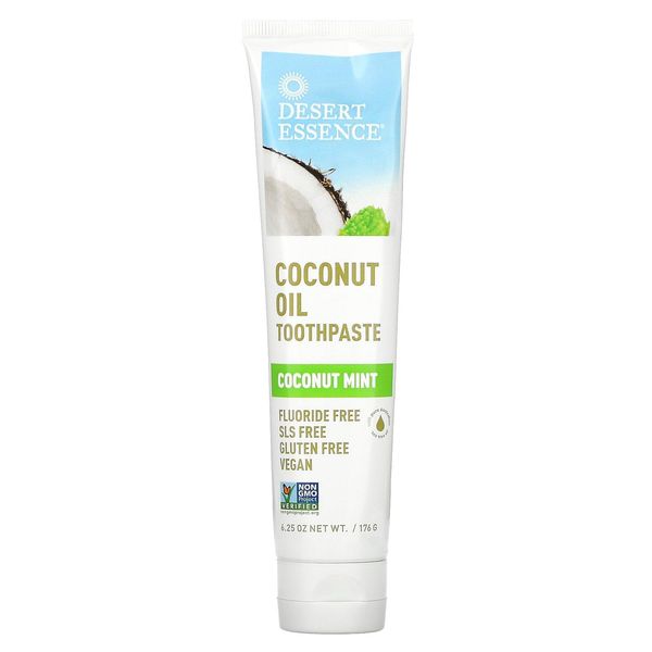 DESERT ESSENCE - Coconut Oil Mint Toothpaste - 6.25 oz. (176 g)