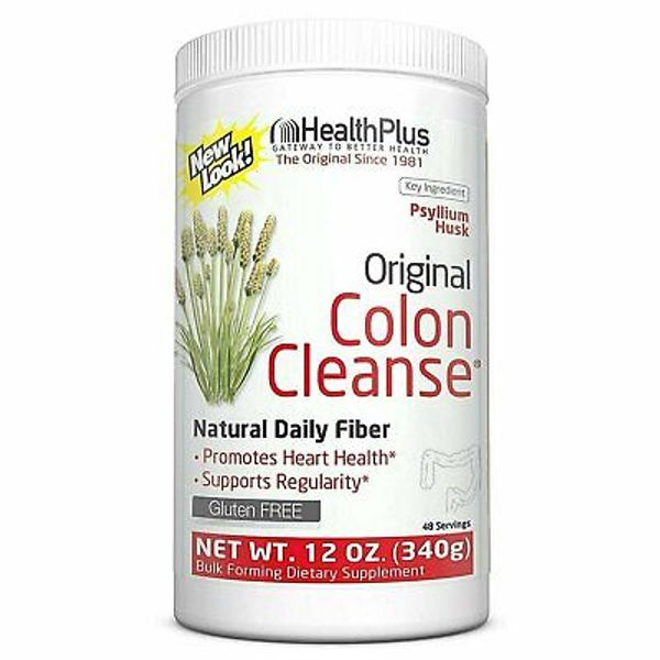 Health Plus Original Colon Cleanse Psyllium Husk Natural Fiber Supplement 12 oz