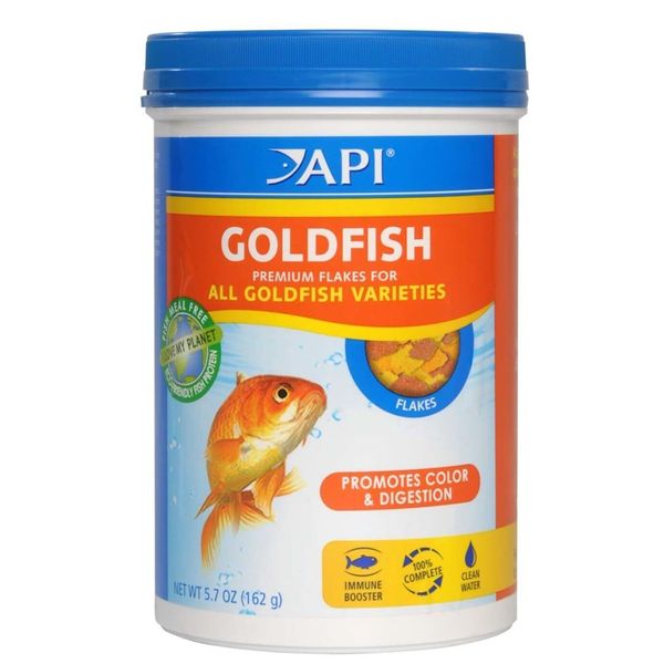 API Goldfish Flakes Fish Food 5.7 Ounce Nutrient Rich Balanced Diet for Goldfish