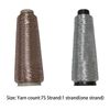 2Roll Metallic Crochet Thread Rose Gold and Sliver,Glitter Metallic Yarn,Shinny Knitting Thread String
