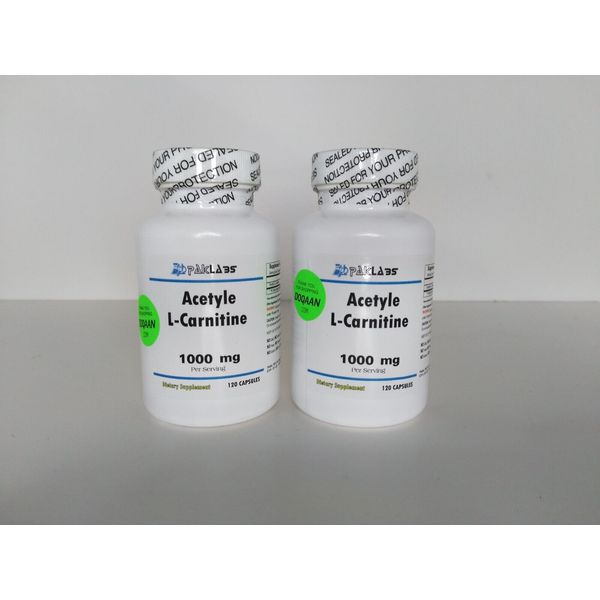 Acetyl L-Carnitine 1000 mg, 240 Capsules - 2 LARGE Bottles-Free Shipping In US