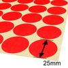 720 x Red Sticky Dots - 25mm 1 Inch - Round Colour Coding Dot Stickers - 15 Sheets