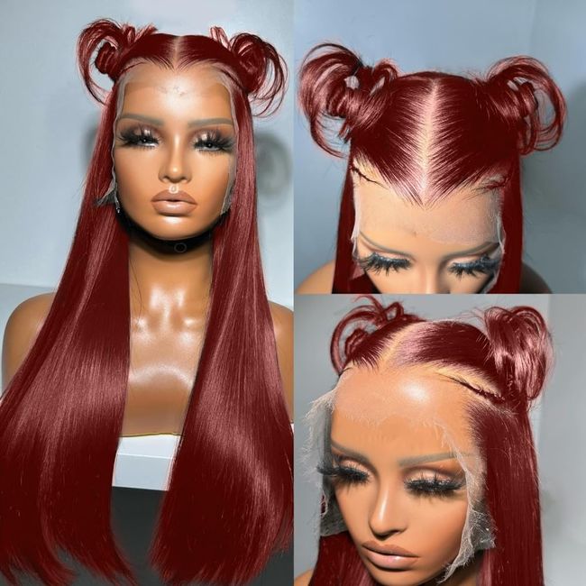 Reddish Brown Lace Front Wigs Human Hair Pre Plucked 13x4 straight HD Lace Frontal Wigs Human Hair for Women glueless wigs human hair Copper Red Lace Front Wig Human Hair Pre Plucked with Baby Hair